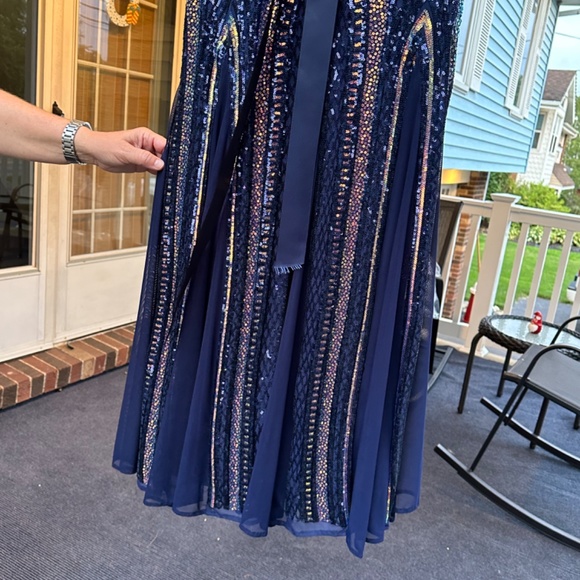 Blue Mother of Bride wedding party dress - Picture 2 of 7